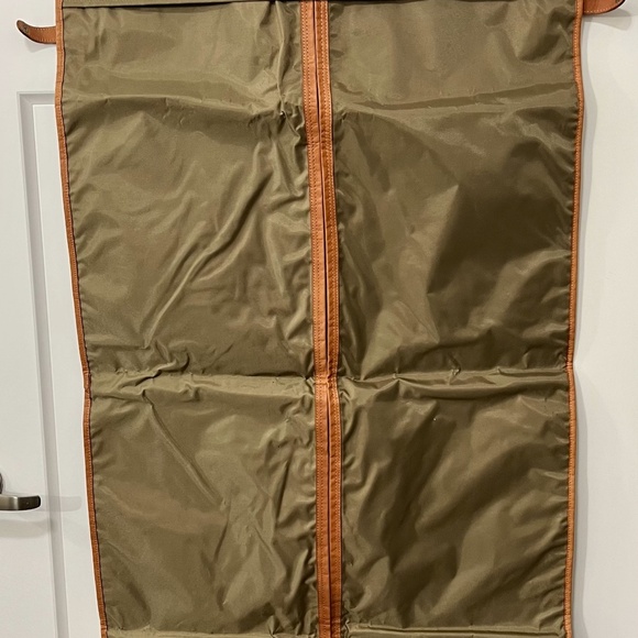 EUC Tommy Bahama Hanging Garment bag, Tapestry Palm Tree design w leather trim - Picture 4 of 9